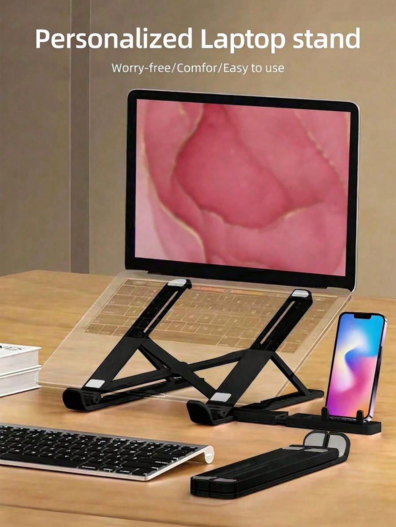 Blackview Tablet Accessories - 1 adet Siyah katlanabilir taşınabilir stand,