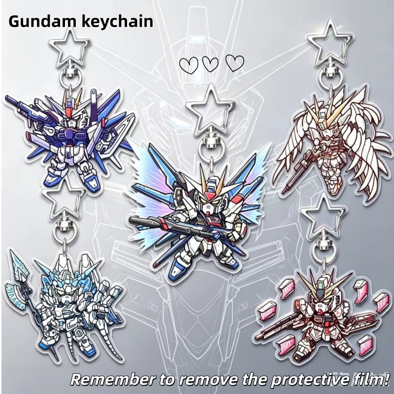 Case With Pencil Holder - Gundam Serisi Düz Akrilik Anahtarlık -