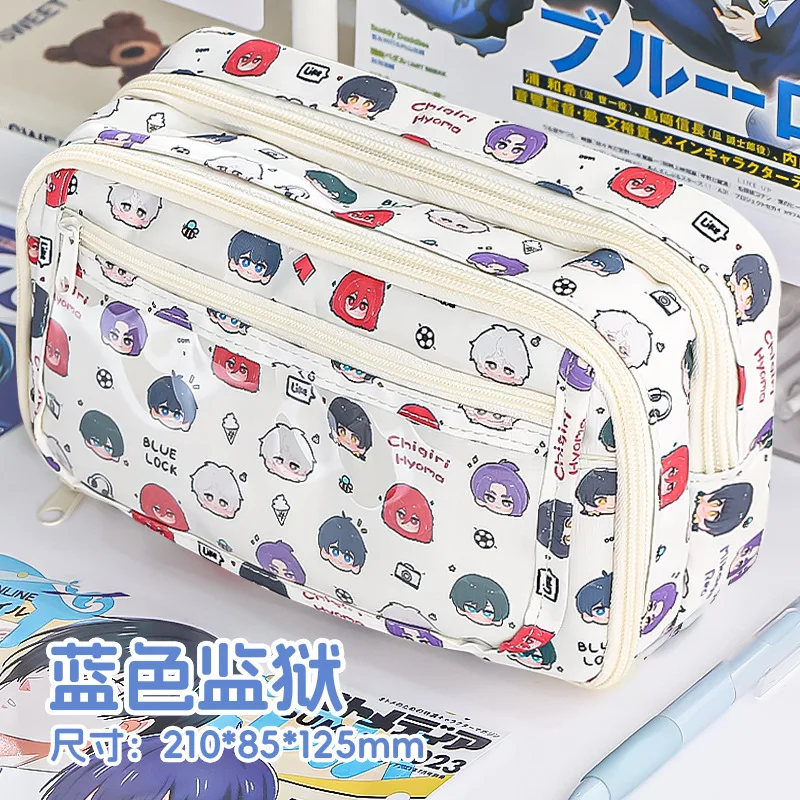 Case With Pencil Holder - Anime Mavi Kilit Itabag Ağrı Çantası